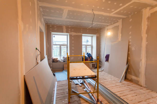 istock Material for repairs in an apartment is under construction, remodeling, rebuilding and renovation. Making walls from gypsum plasterboard or drywall. 848679020