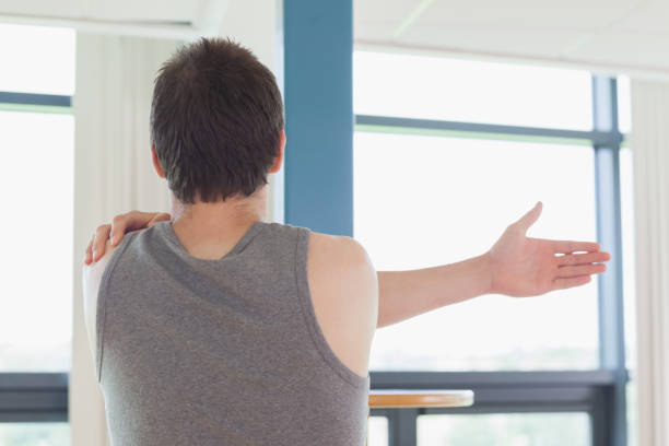 istock Man stretching at the gym 848687820