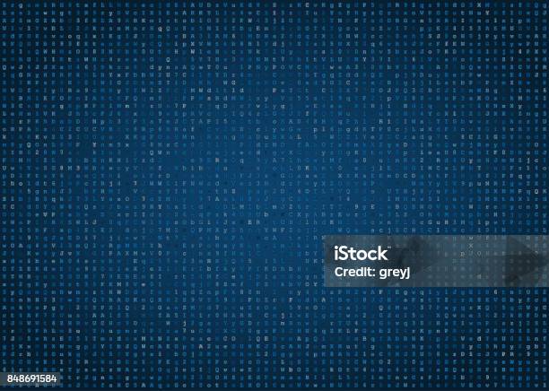 Blue Computer Code Vector Background Stock Illustration - Download ...