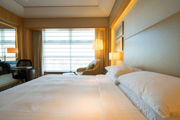istock Elegant and comfortable bedroom interior 848692138