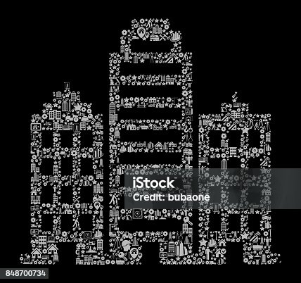 istock Building Construction Industry Vector Icon Pattern 848700734