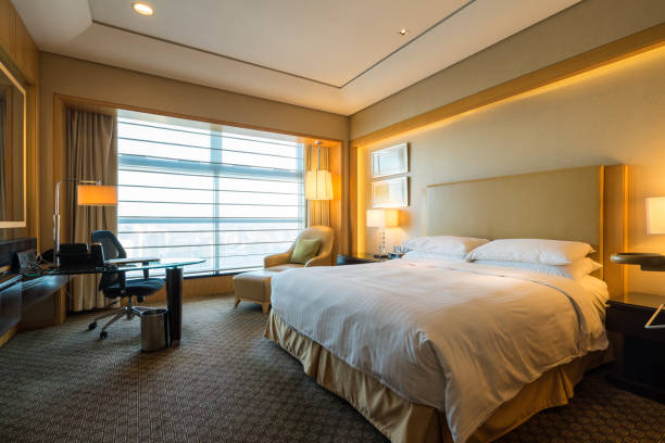 istock Elegant and comfortable bedroom interior 848701026