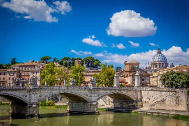 istock Ponte Sant Angelo Bridge, Rome, Italy 848701638