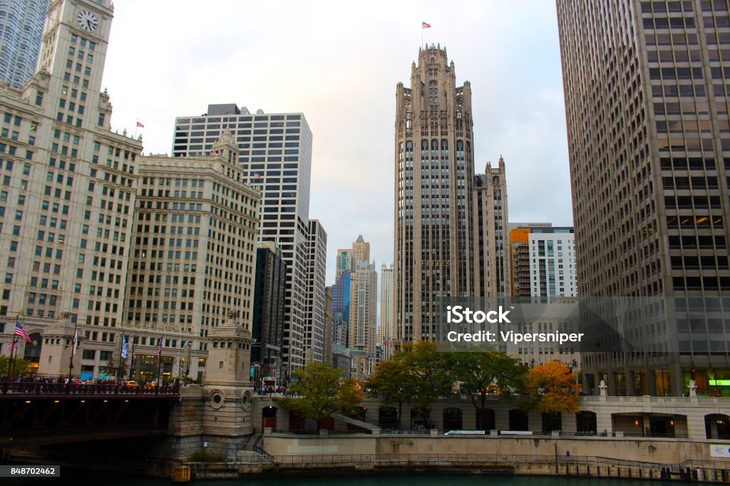 Chicago U.S.A, Chicago- 19.11.2014: Chicago is a city on the south shore of Lake Michigan in the state of Illinois in the United States of America. Chicago - Illinois Stock Photo