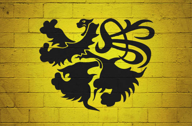 istock Flag of Bro Leon painted on a wall 848703120