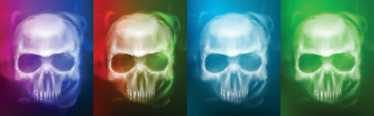 Transparent Skull  or Ghostl on different colors styles for Halloween Background.vector illustration eps 10