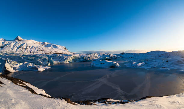 istock Svinafellsjokull glacier view during winter snow in Iceland 848735746