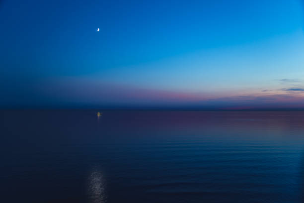 English Channel at night