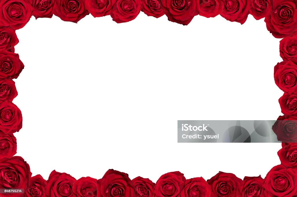 Frame Of Red Roses Red Roses Frame Stock Photo - Download Image Now - Rose - Flower ...