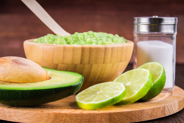 istock avocado Guacamole on molcajete real Mexican traditional procedure 848755714