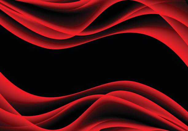 istock Abstract red wave on black blank space center design modern luxury futuristic background vector illustration. 848759902