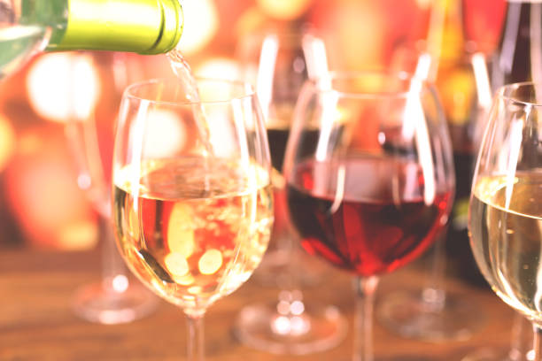 istock Christmas, New Year's holiday wines with lights. 848764872