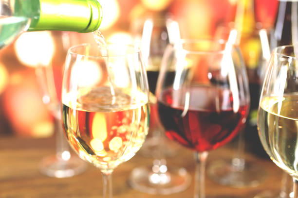 istock Christmas, New Year's holiday wines with lights. 848765330