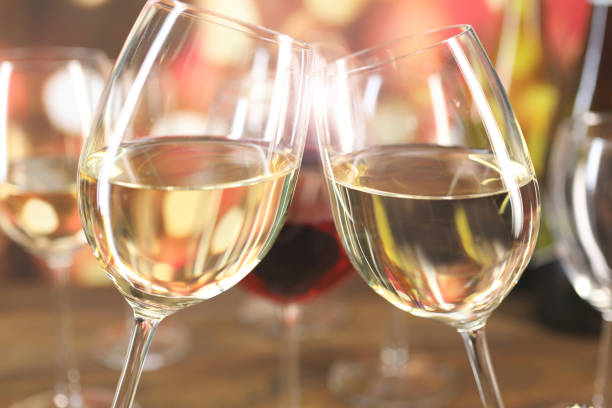 istock Christmas, New Year's holiday wine with lights 848765448