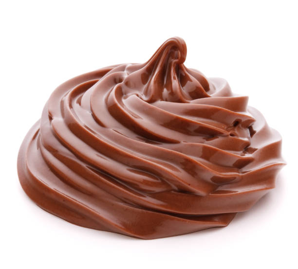 istock Chocolate cream swirl isolated on white background cutout 848766012