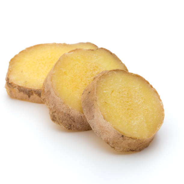 istock Fresh ginger root or rhizome isolated on white background cutout 848773220