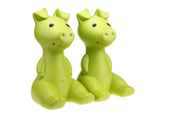 istock Two piggies bank isolated on white 848796568