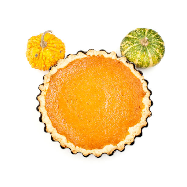 istock pumpkin pie arranged with small pumpkins isolated on white background top view 848800684
