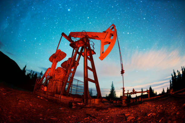istock Oil pump on a mountain in the Carpathians 848803860