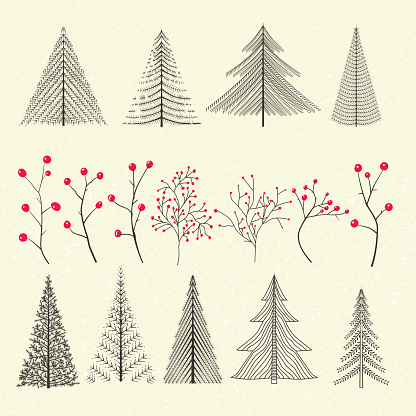 Christmas Elements - Trees & Twigs
