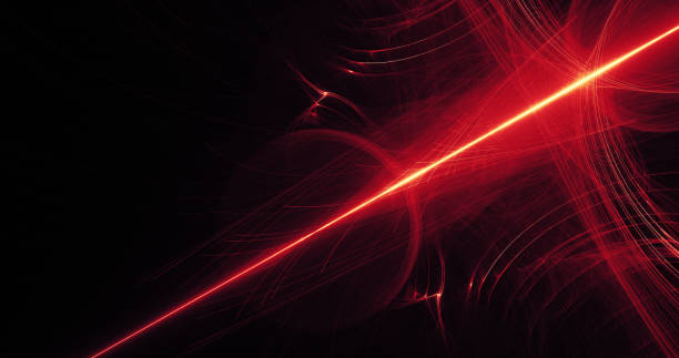 istock Red And Yellow Abstract Lines Curves Particles Background 848814462