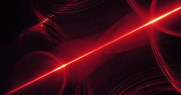 istock Red And Yellow Abstract Lines Curves Particles Background 848814658
