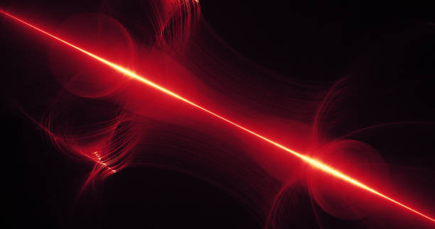 istock Red And Yellow Abstract Lines Curves Particles Background 848814660