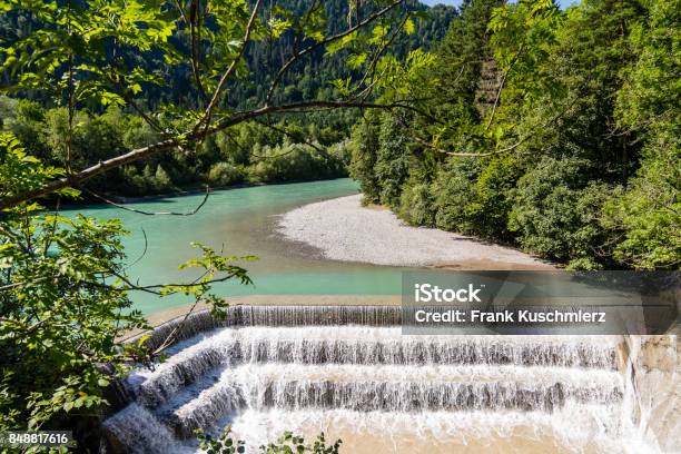 Lechfall On A Sunny Day Stock Photo - Download Image Now - Bavaria, Blue, Europe