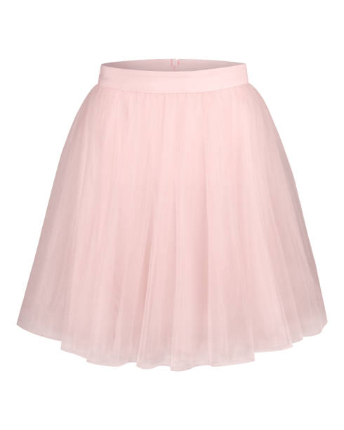 бледно-розовый гламур тюль балерина юбка изолирована на белом - tutu стоковые фото и изображения
