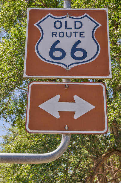 istock Old Route 66 Sign on Brown 848836866