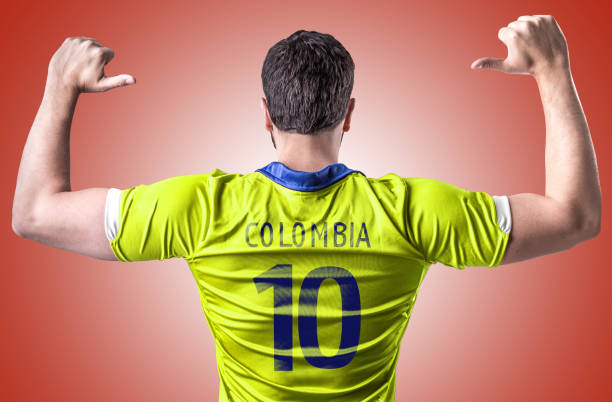 istock Colombian fan / player celebrating 848841876