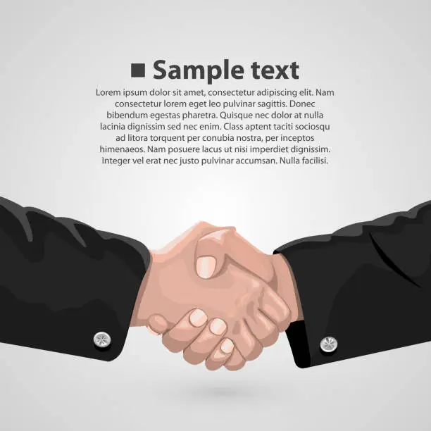 Vector illustration of Handshake business agreement