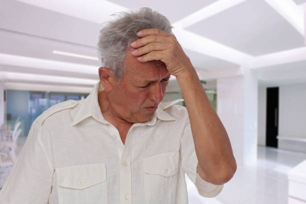 istock Senior man suffering from a headache , migraine 848866338