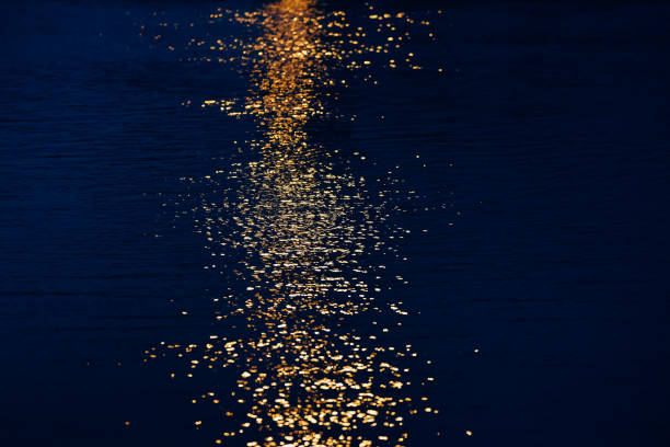 istock Abstract blur reflection of the sunset in the water. 848867990