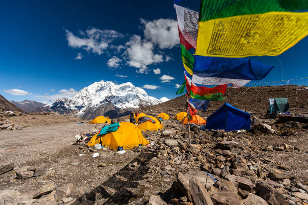 istock Base camp below Manaslu mountain in highlands of Nepal 848868216