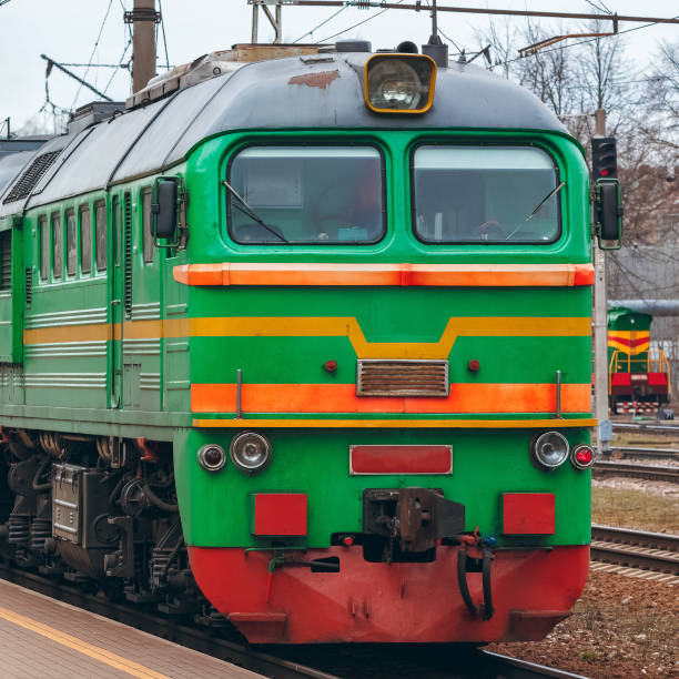 istock Green diesel locomotive 848874082