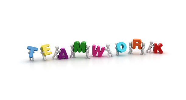istock Business People Carrying Teamwork Word- 3D Rendering 848874452
