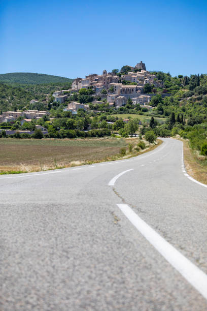 istock landscape with a small town view in Provence 848874978