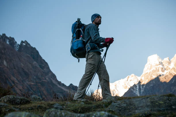 istock Trekker on Manaslu circuit trek in Nepal 848878470