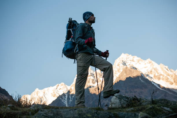 istock Trekker on Manaslu circuit trek in Nepal 848878486