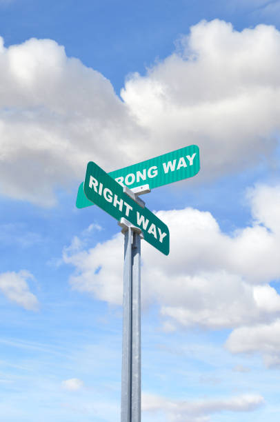 istock Right Way Wrong Way Street Sign 848895228
