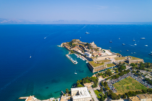 Corfu Old Town Aerial View