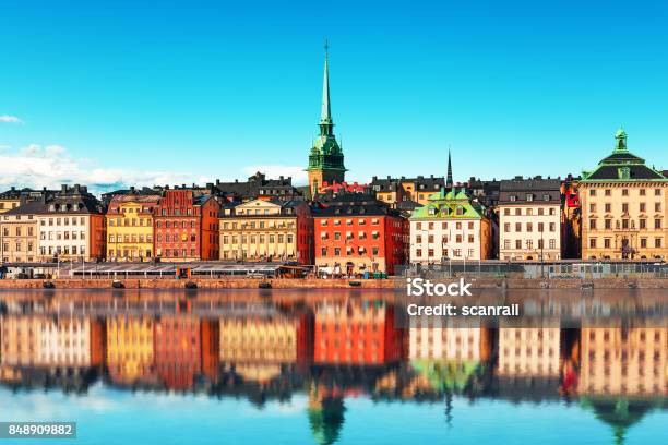 Old Town In Stockholm Sweden Stock Photo - Download Image Now - Sweden, Architectural Feature, Architecture