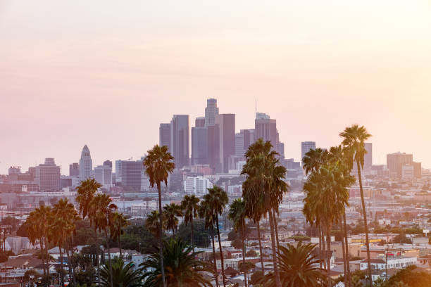 istock Los Angeles Skyline at Sunset 848913808