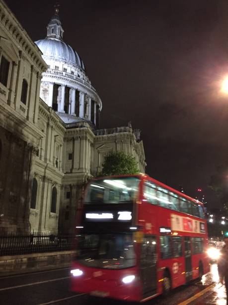 istock Double-decker bus in front of St. Paul cathedral 848928972