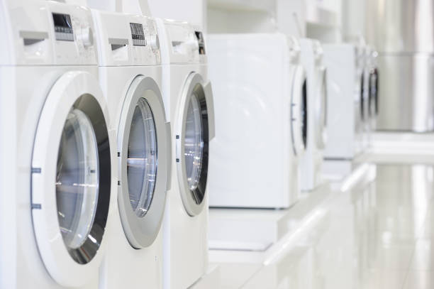istock washing machines in appliance store 848929168