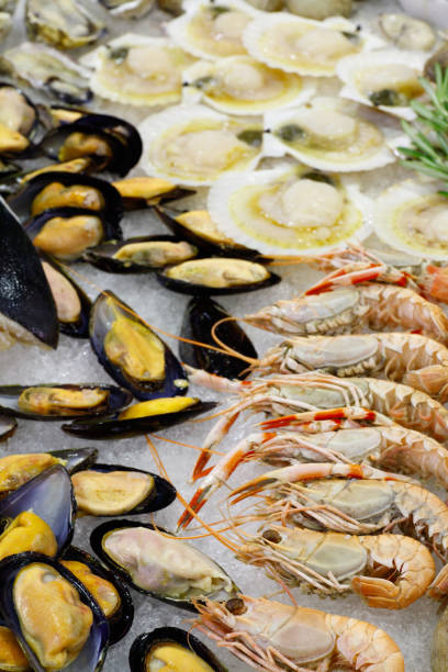 istock Seafood on ice at the fish market 848930052