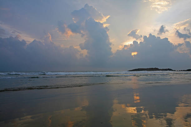 Kovalam beach at sunset, Kerala, India