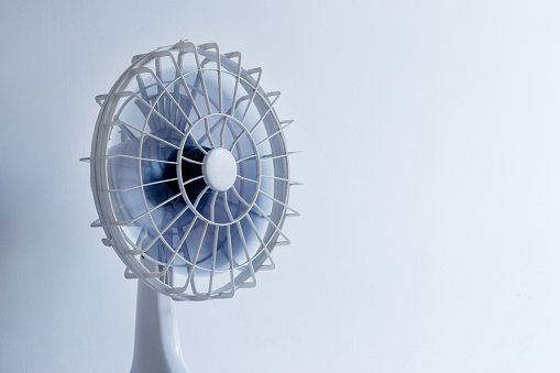 Electric fan with copy space