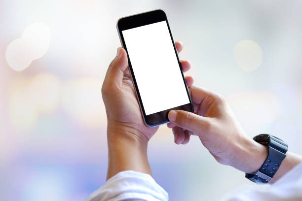 istock Business man hands holding and using mobile phone. 848988594
